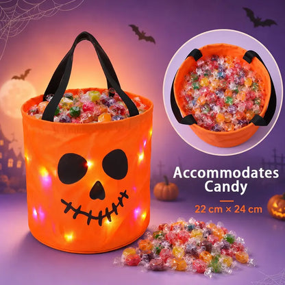 Halloween Candy Bucket with LED Lights