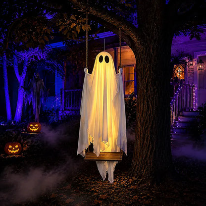 5FT Hanging Ghost Halloween Decor with Lights