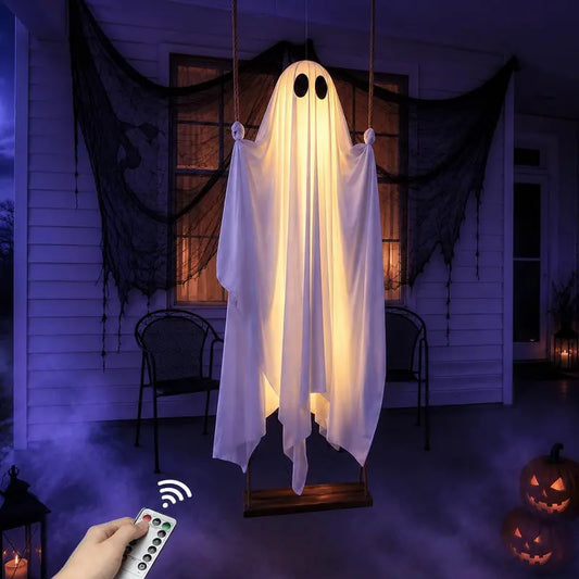 5FT Hanging Ghost Halloween Decor with Lights